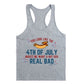 4th of July - Grey Tank Top