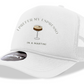 espresso trucker cap white