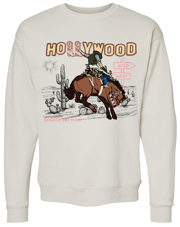 hollywood wild west - sand crewneck