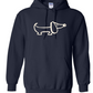 playing with wiener hoodie navy