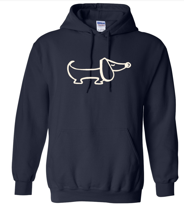 playing with wiener hoodie navy