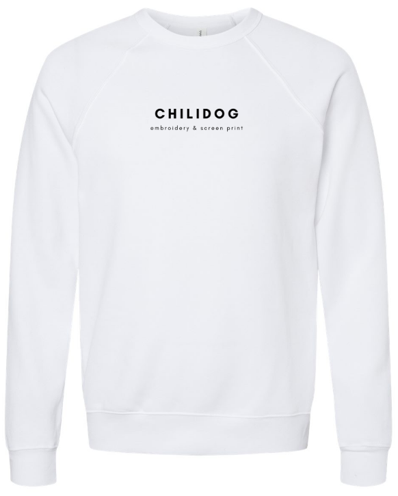 Simple Chilidog Crewneck - White
